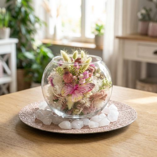 Kugelvase aus recyceltem Glas Ø15cm klar
