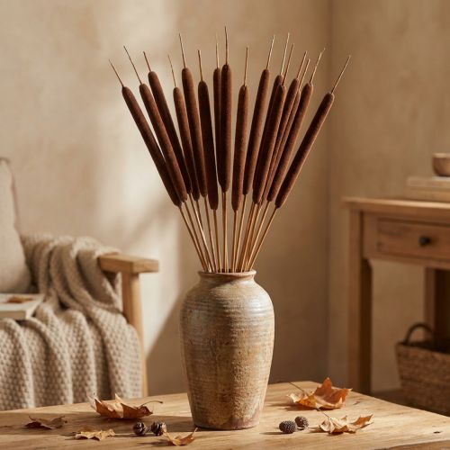 Schilfkolben Braun 75 cm 100 Stück Naturprodukt | Floristik24.ch
