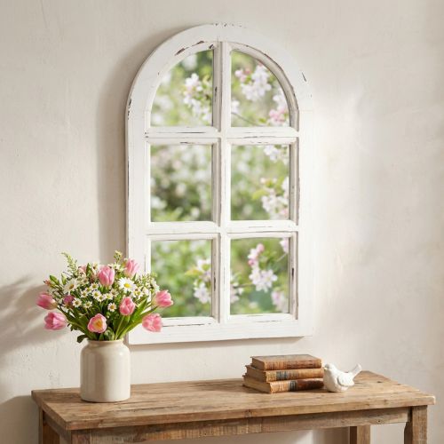 Holzdeko Shabby Chic Deko Fenster Rahmen Holz Weiß 29,5×48cm | Floristik24.ch
