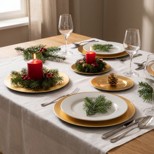 Kleiner Dekoteller aus Metall glänzend rund 17 cm goldfarben 6er-Set | Floristik24.ch