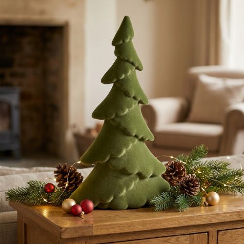 Deko Tanne Tannenbaum beflockt Weihnachtsbaum Grün 60cm | Floristik24.ch