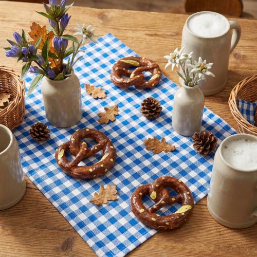 Artikel Künstliche Mini-Brezeln 4cm braun 6 Stück Streudeko Tischdeko
