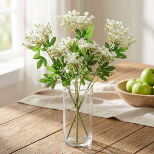 Wilde Möhre künstliche Wiesenblume 76cm weiss-grün 3 Stück | Floristik24.ch