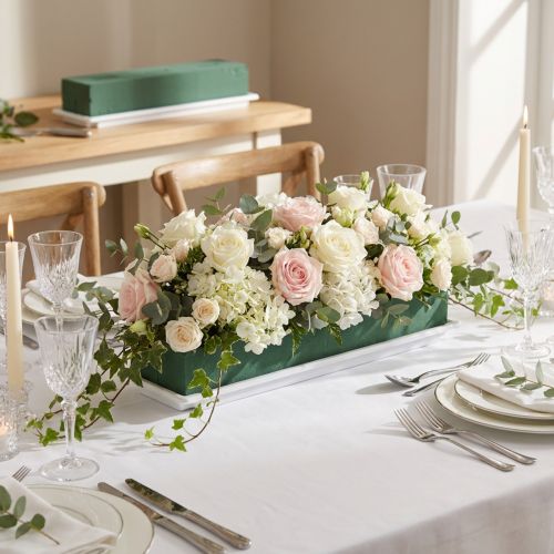 Artikel OASIS Table Deco maxi 4er-Set Steckschaumziegel mit Kunststoffschalen, 48 x 9 x 5 cm