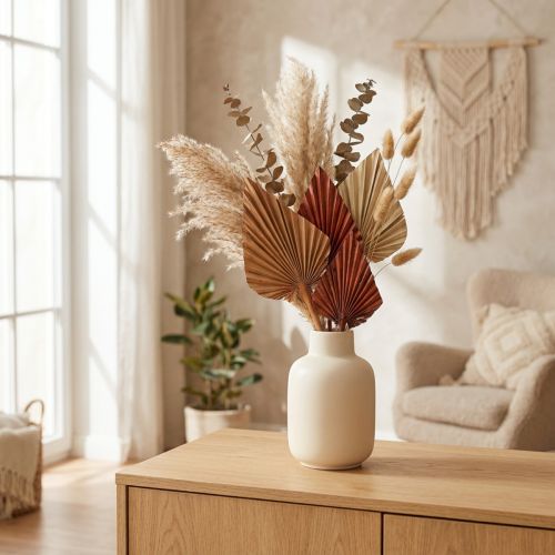Palmspear aus Palmenblatt 41–53 cm, gebleicht, orange und dunkelrot, 30 Stück | Floristik24.ch
