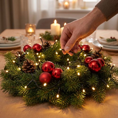 LED Lichterkette 120er 9m warmweiss mit schwarzem Kabel | Floristik24.ch