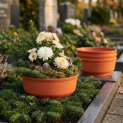 Z-Schale Kunststoff terrakotta 18cm 10 Stück | Floristik24.ch