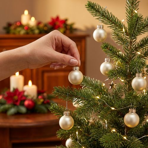 Mini-Christbaumkugeln Glas