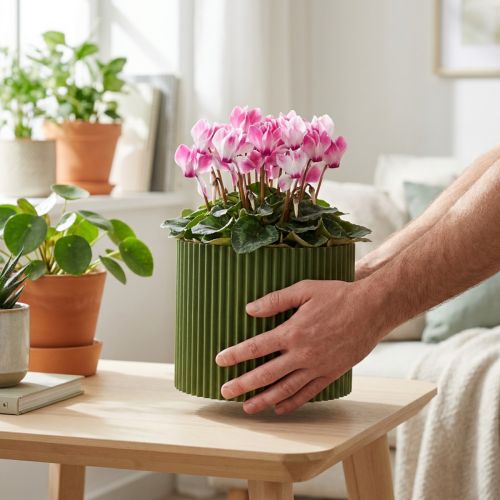 Artikel Übertopf aus Papier Dunkelgrün Ø19cm H14cm für Pflanzenarrangements 3er-Set