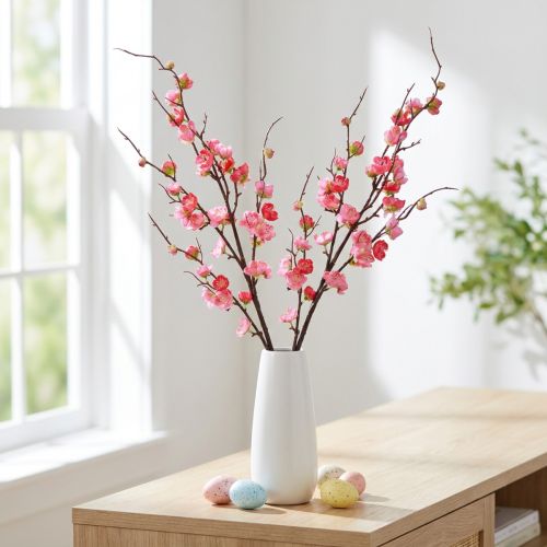 Kirschblütenzweig künstlich Dunkelrosa 96 cm 2er Set | Floristik24.ch