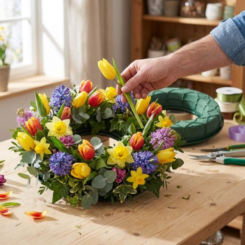 Artikel Universal-Steckschaumring Grün Ø27,5cm mit Kunststoffgitter im 3er-Set