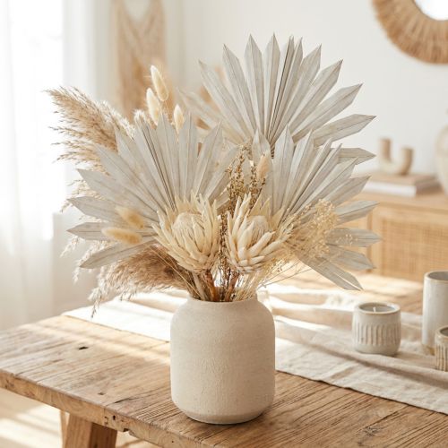 Palmspear Sun Mini aus Palmenblatt, weissgewaschen, 50 Stück, 35–52 cm | Floristik24.ch