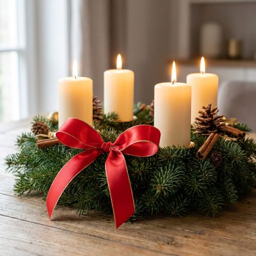 Artikel Satinband Rot mit Goldkante 15mm x 40m – Polyester Dekoband für Geschenk- und Weihnachtsdekoration