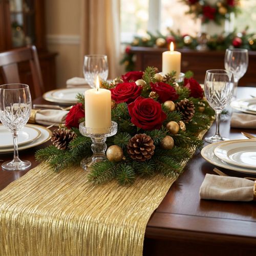 Artikel Geschenkband aus Polyester 75mm x 15m Gold für Tisch- und Geschenkdekoration