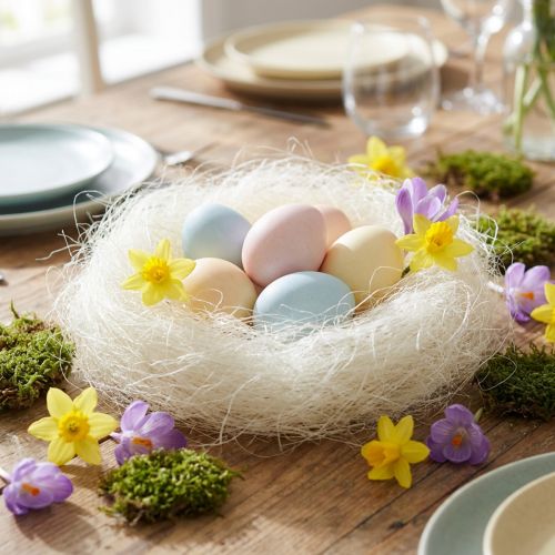 Sisalfasern Weiss 300g Bastelmaterial für Hochzeit, Ostern und Weihnachten | Floristik24.ch