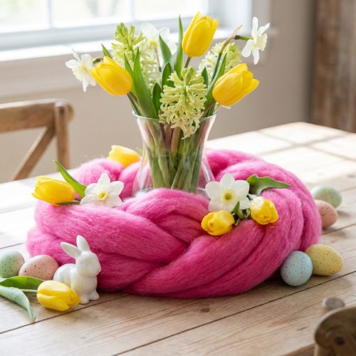 Wolllunte aus Schafwolle 10 m Pink – Dekoration und Bastelmaterial | Floristik24.ch