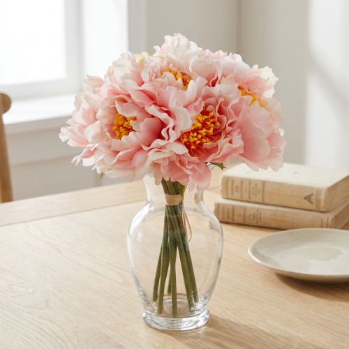 Paeonia Kunstblume Pfingstrose Rosa 28 cm 7 Stück | Floristik24.ch