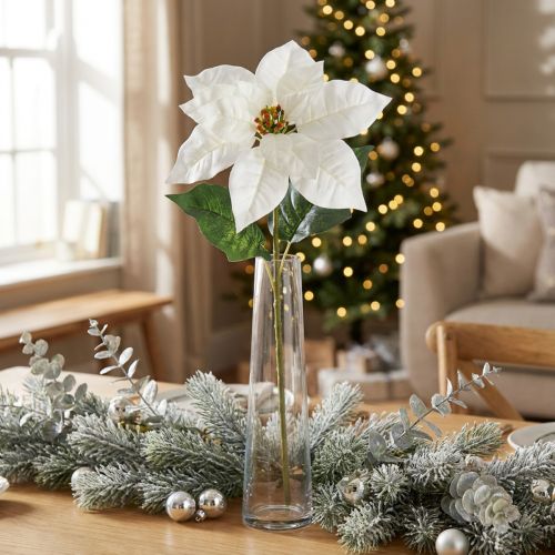 Weihnachtsstern Kunstblume Weiß 67cm | Floristik24.ch