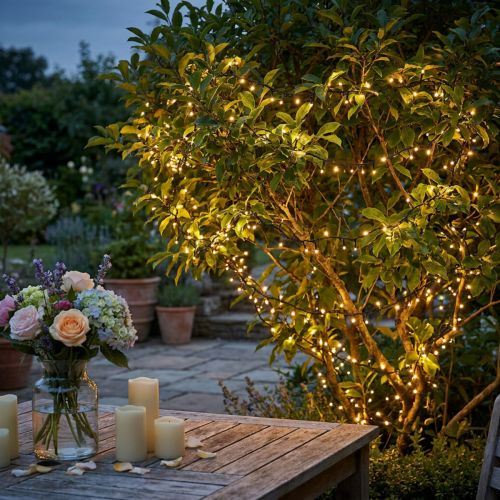 LED Lichterkette 27 m warmweiss für Innen und Aussen | Floristik24.ch