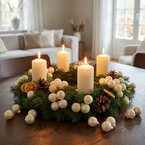 Mini-Weihnachtskugeln aus Glas Creme Ø 25 mm Matt und Glänzend 140 Stück | Floristik24.ch