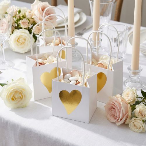Geschenktüten Papier Weiss mit