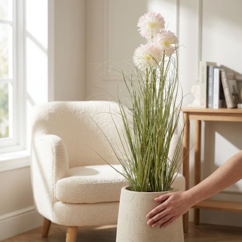 Künstliche Allium-Kugelblume in Weiss, 78cm | Floristik24.ch