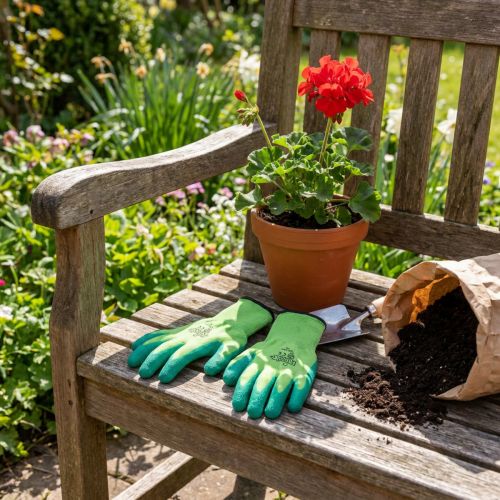 Kixx Nylon Gartenhandschuhe Grösse 10 Grün mit Gummierung für Gartenarbeit | Floristik24.ch
