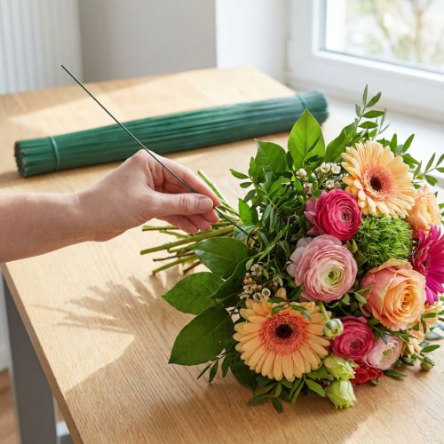 Artikel Steckdraht Grün Metall 0,6 mm x 300 mm 1 kg für Floristik