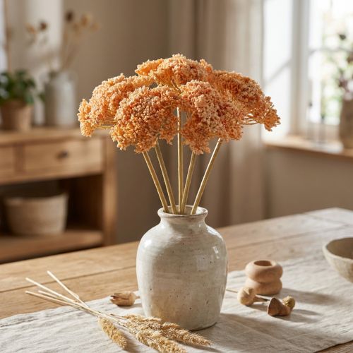 Schafgarbe künstlich 50 cm Orange 5er Bund | Floristik24.ch