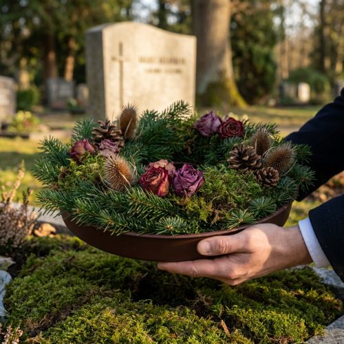 Artikel Pflanzring aus Kunststoff Braun Ø35 cm für floristische Dekoration