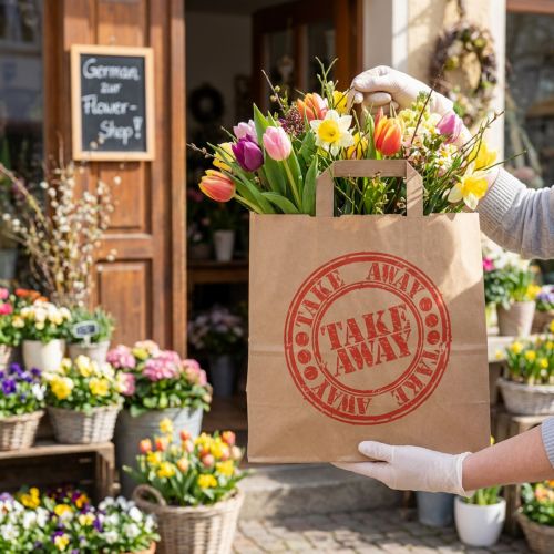 Papiertasche aus Kraftpapier mit Flachhenkeln 26x17x25cm Naturbraun Rot 25 Stück | Floristik24.ch