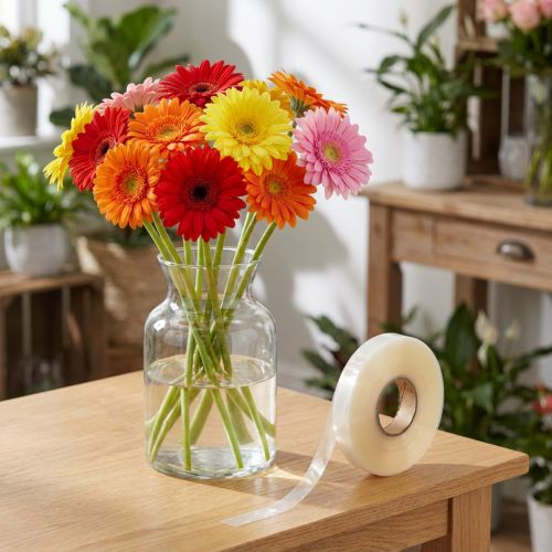 Artikel Transparenter Kunststoff-Schrumpfschlauch für Gerbera 17 mm x 200 m Rolle