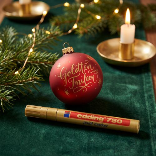 Edding 750 Lackmarker Gold – Glanzlackstift für Kunststoff, Glas und Metall, 2–4 mm Strichstärke | Floristik24.ch