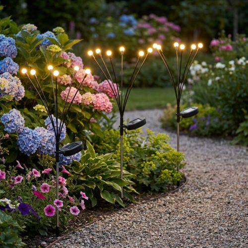 Solarleuchten Set LED Warmweiss für Garten 70 cm 3-teilig | Floristik24.ch