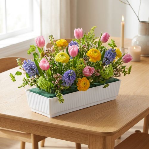 Steckschale aus Kunststoff für Nasssteckschaum 23 x 8 x 4,5 cm Weiss 10 Stück | Floristik24.ch