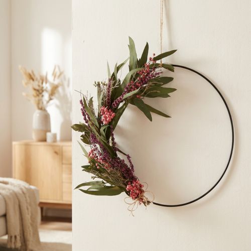 DIY Trockenblumenkranz Ø30cm Lavendel und Eukalyptus für Wand- und Tischdekoration | Floristik24.ch