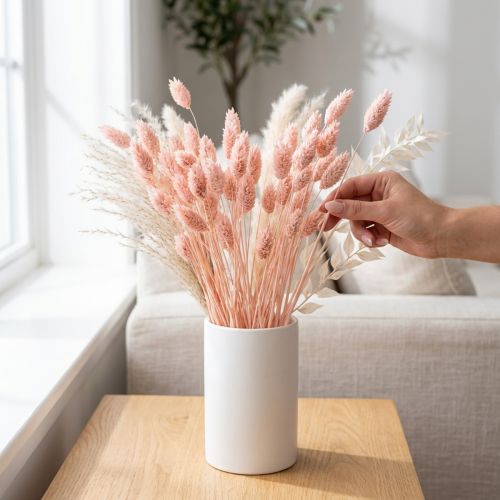 Phalaris Glanzgras getrocknet Rosa 65cm 60g Trockendeko für Kränze und Vasen | Floristik24.ch