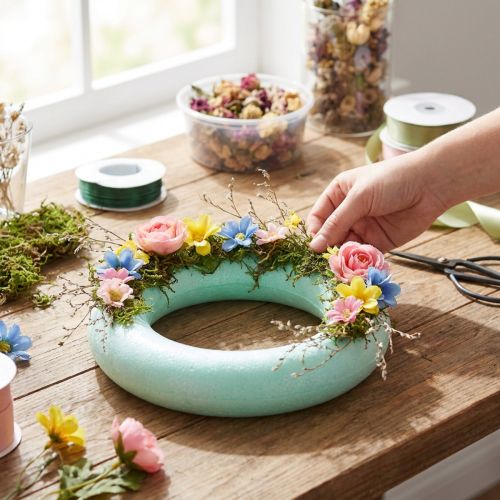 Artikel Styroporkranz Rohling Mintgrün Ø25cm 2 Stück