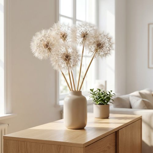 Artikel Trockenblumen Deko Riesen-Pusteblumen Rosa 12cm 4 Stück