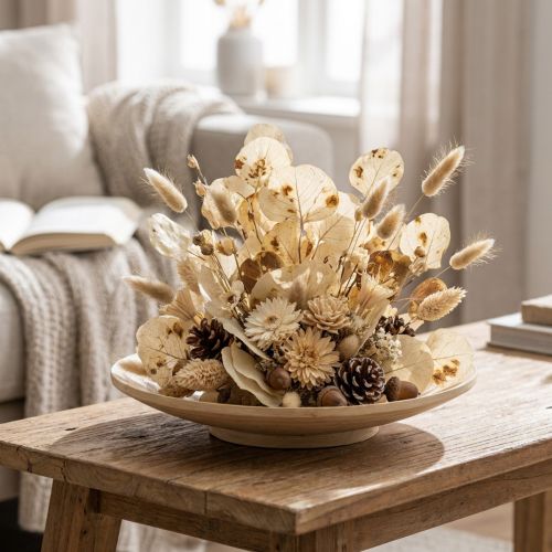 Getrocknete Pfennigkraut-Blätter Creme 100g für Trockenfloristik und Dekoration | Floristik24.ch