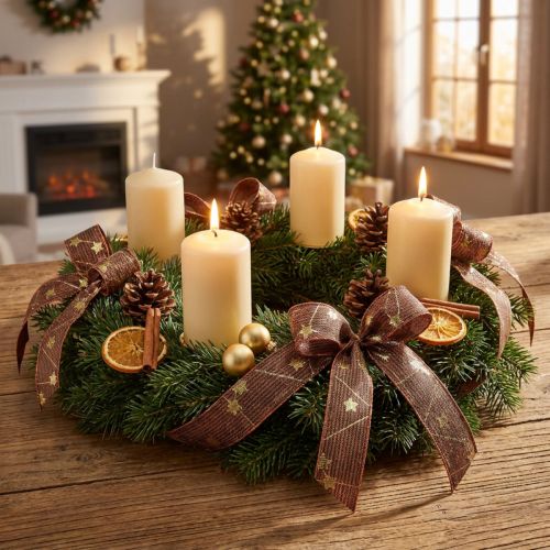Artikel Weihnachts-Dekoband mit Sternen 25mm x 18m Braun Gold für Geschenk- und Festdekoration