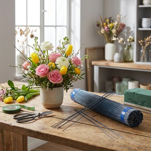 Metall-Steckdraht blaugeglüht 1,0 mm Ø, 280 mm Länge, 2,5 kg, anthrazit | Floristik24.ch