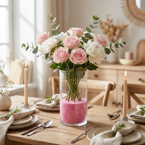 Farbsand Stein 0,1mm–0,5mm Pink 2kg für Dekorationen | Floristik24.ch