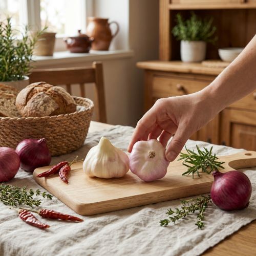 Artikel Künstlicher Knoblauch Deko Ø6,5cm Rosa/Weiss 2 Stück Kunststoff