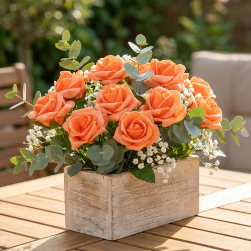 Artikel Schaumrosen Ø4,5cm Orange mit Draht 36 Stück