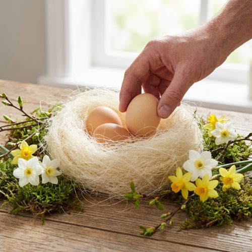 Naturfaser Sisalgras Cremeweiss 500g – Bastelmaterial für Dekorationen | Floristik24.ch