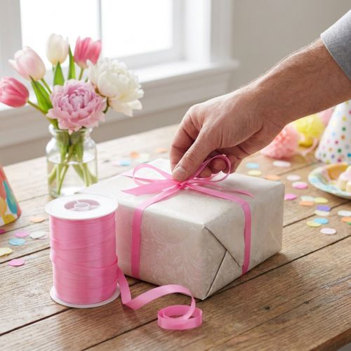 Kräuselband aus Polypropylen, 10mm x 250m, Pink, Dekoband für Geschenk- und Partydekoration | Floristik24.ch