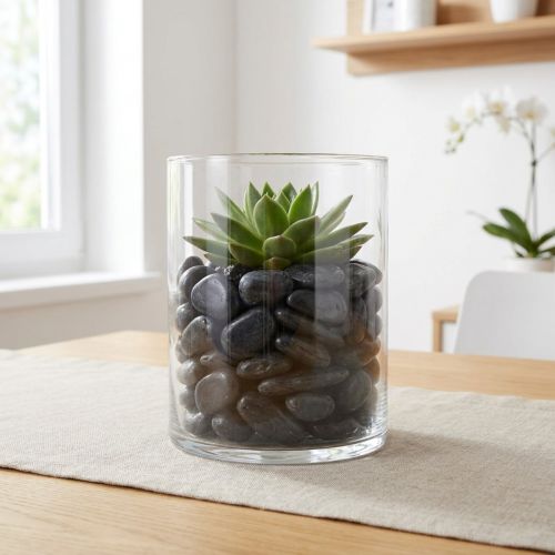 Flusskiesel Schwarz 20–40 mm Stein Dekokiesel 5 kg für Innen- und Aussenbereich | Floristik24.ch
