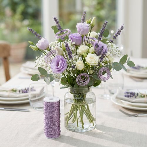 Artikel Basteldraht Lavendel 0,30mm Ø, 140m Kupferdraht auf Spule für Dekoration und Floristik