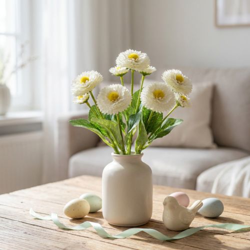 Bellisbund künstlich Weiss 22cm 4er-Set | Floristik24.ch